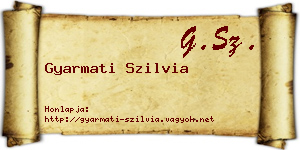Gyarmati Szilvia névjegykártya