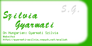 szilvia gyarmati business card